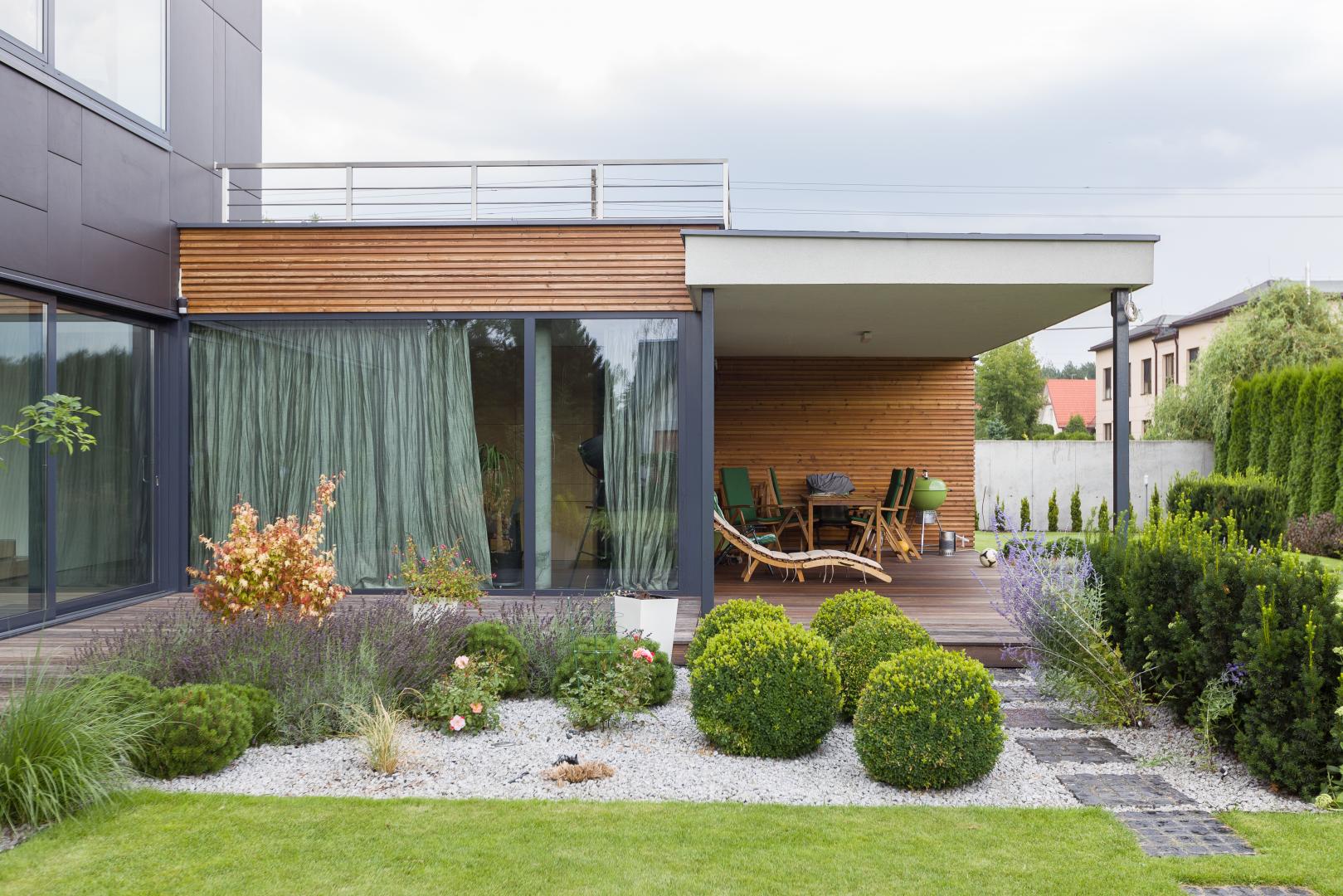 Taras w domu nowoczesnym