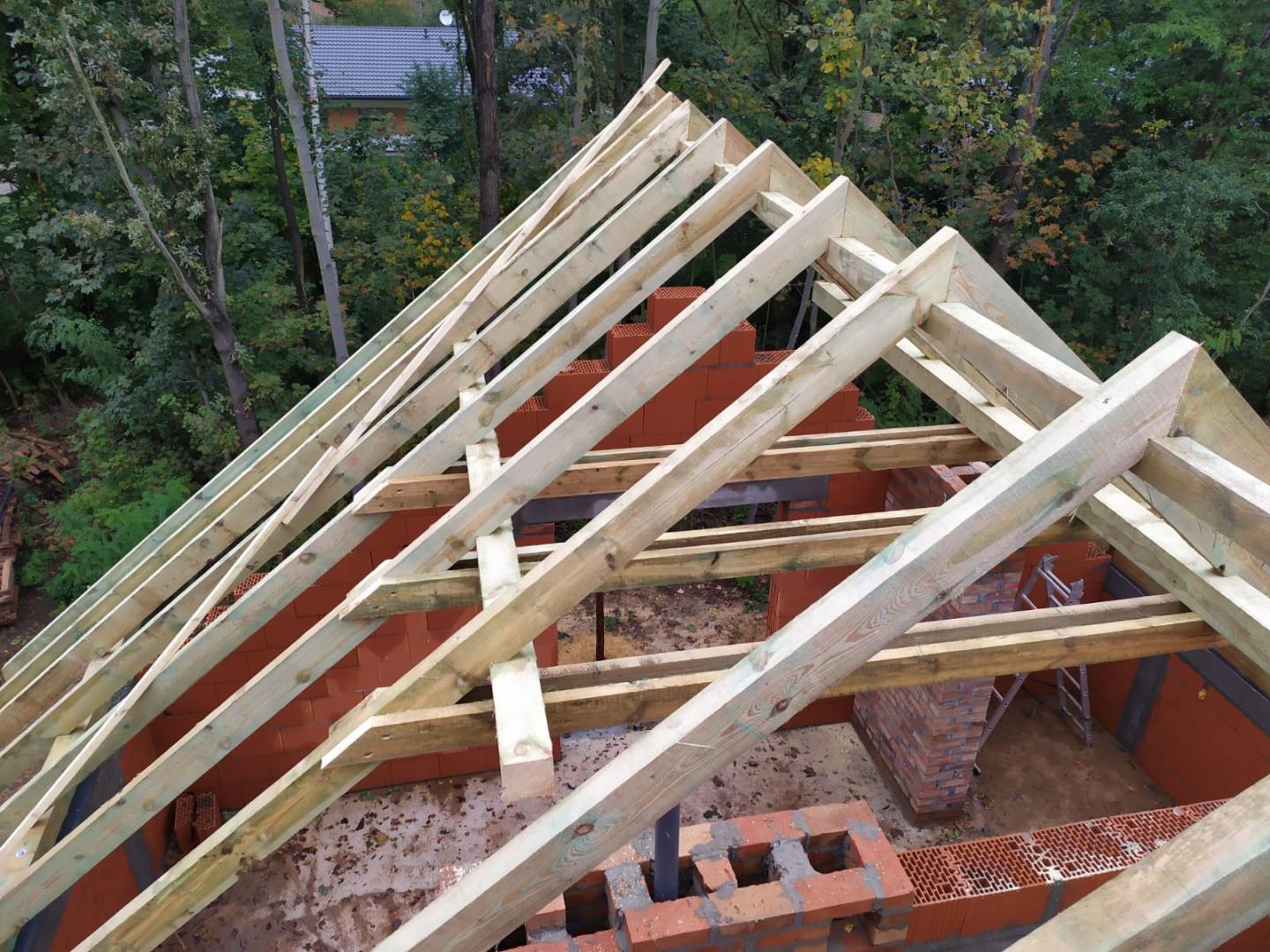 Więźba dachowa -  - Dom przy Cyprysowej 14